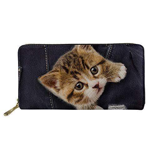 Preisvergleich Produktbild Nopersonality , Damen Damen-Geldbörse Blau Katze S