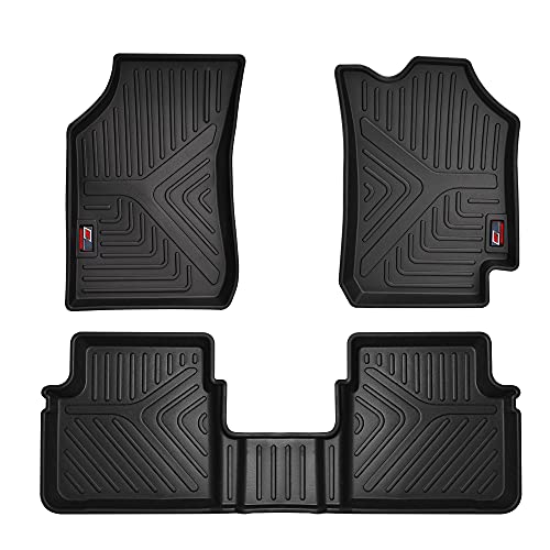 Image of GFX Tpv Premium 3D Life Long Car Floor Mats Compatible with Kwid 2015 Onward, (Black)