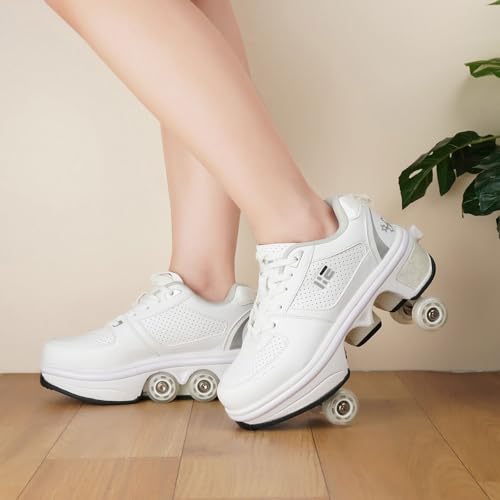Pairduck Roller Skates for Women - Retractable Roller Shoes 2-in-1 for Indoor & Outdoor Skating with Adjustable Wheels by Pairduck - Image 6