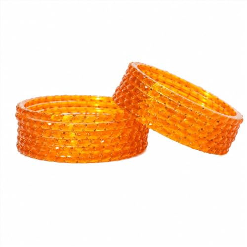 Image of Raindrop Crystal Glass Bangles, Pack of 12