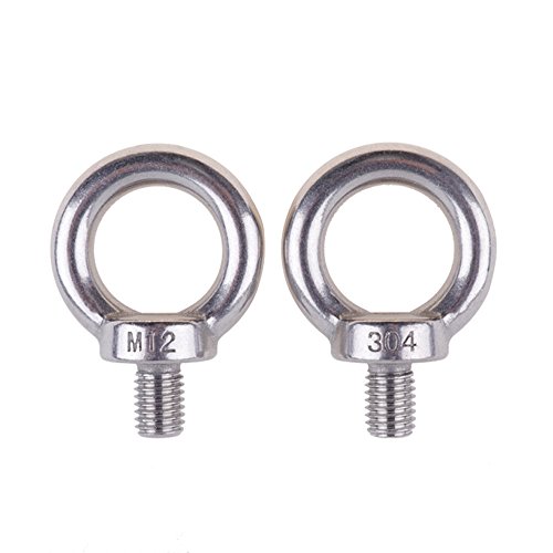 Pack de 2 cáncamos de elevación M12 con rosca macho para maquinaria industrial