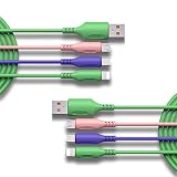 Multi Charging Cable – 2-Pack 3 in 1 Charging Cable for Car, Office – Liquid Silicone Rubber Phone C