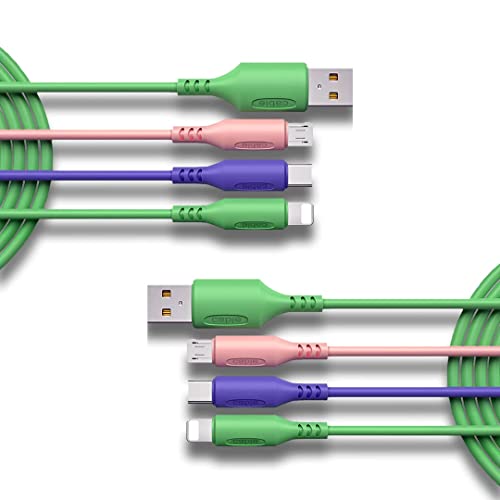 Multi Charging Cable – 2-Pack 3 In 1 Charging Cable For Car, Office – Liquid Silicone Rubber Phone Charger Type C Cable, Micro Usb – Compatible With Iphone, Tablet, Samsung, Huawei #TOP20