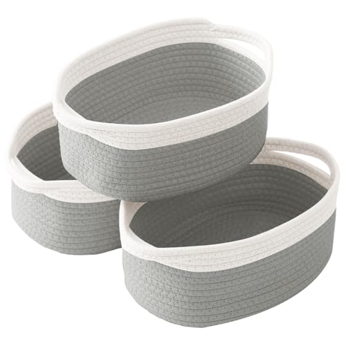 HZFTJOY Woven Rope Basket - Baby Gift Basket with Bag & Ribbon