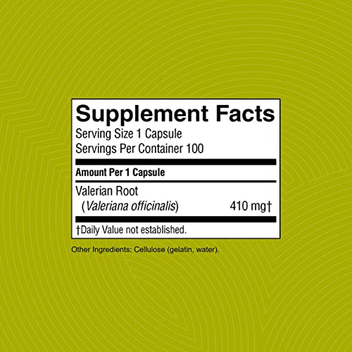 Nature's Sunshine Valerian Root, 100 Capsules | Herbal Supplement Promotes Relaxation, Supports Sleep, And Delivers Natural Nervous System Support #TOP4
