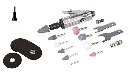 Silverline – Meuleuse pneumatique 22000 toursmin – Disques 76mm – Kit complet avec 10 mini meules et accessoires – Pour meulage précis - vue 2