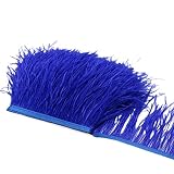 1 metro de ribete de plumas de avestruz 8-10 cm borde de banda de resorte para DIY vestido de boda, decoración, accesorios para manualidades, suministros de plumas