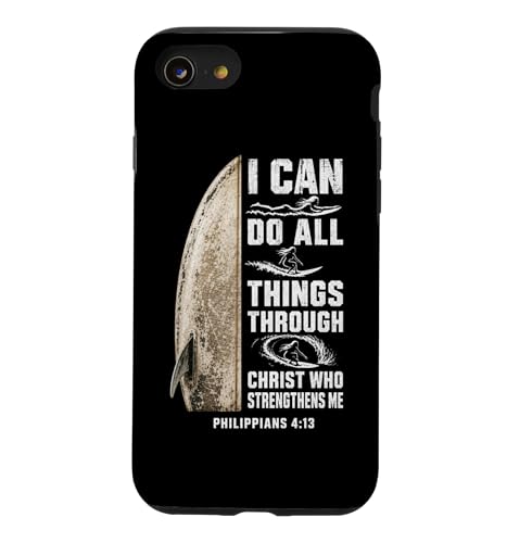 �N���X�`���� �T�[�t�@�[ I Can Do All Things Through Christ �X�}�z�P�[�X iPhone SE (2020) / 7 / 8 �p