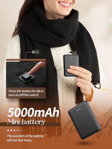 Best Heated Scarf for Women: Stay Warm All Winter with These Top Rechargeable Options 8 Eventek Heated Scarf for Men/Women with 5500mAh Battery, 3 Temperature Settings Battery Operated Heater for Winter