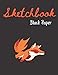 Produktbild Black Paper Sketchbook Fox Cover - 8.5 x 11 in - 100 pages: Black Drawing Paper for Gel Pens, Metallics, Pastel, White ink | Black Page Sketchbook for drawing and doodling