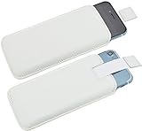 iPhone 7 / 6s / 6 (4.7 Zoll) Leder Etui *Ultra Slim* Tasche Handytasche Original Suncase Ledertasche Schutzhülle Case Hülle (mit Rückzuglasche) vollnarbig-weiss - 4