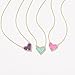 Kendra Scott Ari Heart Pendant Necklace, 14k Gold-Plated Brass, Fashion Jewelry for Women, Purple Drusy