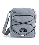 The North Face Jester Crossbody Bag - Water-Repellent Sling Bag, Multiple Carry Options, Adjustable, Bungee Support, Mid Grey Dark Heather/TNF Black, One Size