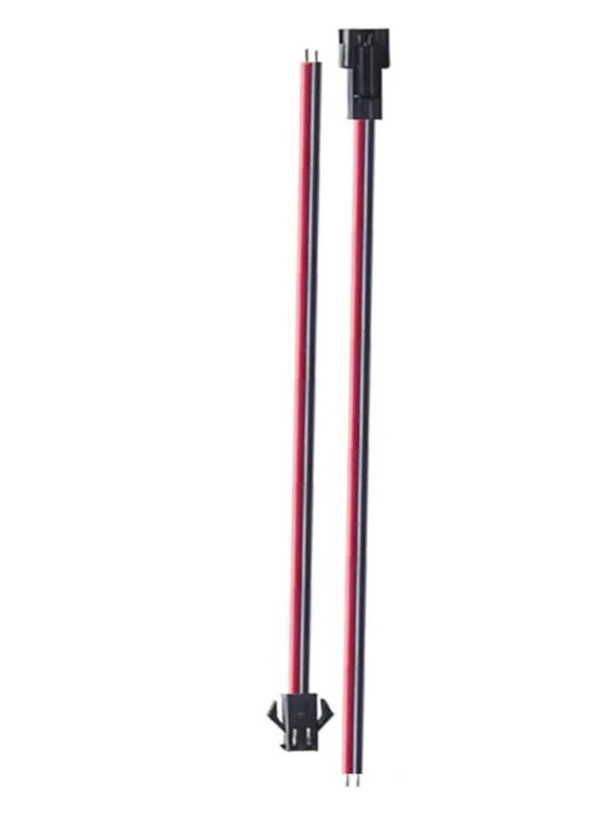 Connecteurs mâles et femelles 2 pin SM JST avec câbles de 15 cm souples et conducteurs en cuivre