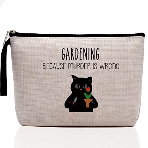 Gardening Gifts For Women Funny Gifts For Gardeners, Plant Gifts For Plant Lovers Gift Ideas, Plant Lady Gifts, Plant Mom Gifts Unique Humor Novelty Sarcasm Gardening Makeup Bag - Because M Is Wrong #TOP15
