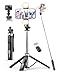 Produktbild 135CM Selfie Stick mit 2 Fülllicht, All-in-1 Handy Stativ mit Abnehmbarer Fernbedienung, 360° Drehbarer Tragbar Stativ Handyhalterung Stabil Selfie Stange Kompatibel mit iPhone/Samsung/Android