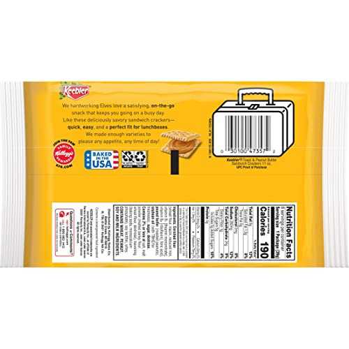 Keebler Sandwich Crackers, Single Serve Snack Crackers, Office And Kids Snacks, Toast And Peanut Butter (12 Trays, 96 Packs) #TOP7