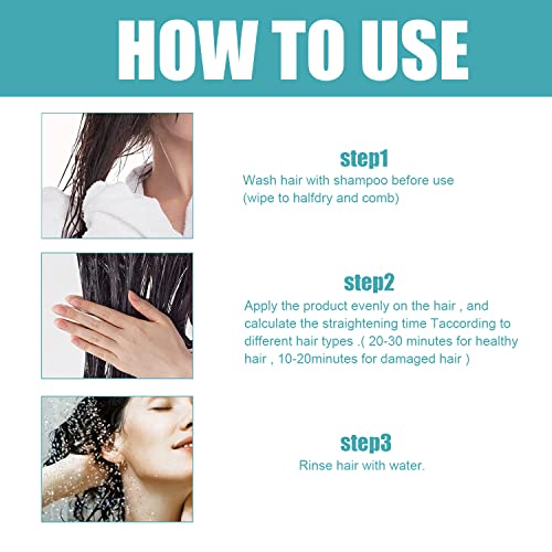 Protein Correcting Hair Straightening Cream,Silk & Gloss Hair Straightening Cream-Nourishing Fast Smoothing Collagen Hair Straightener Cream For All Hair Types（Two P) #TOP2