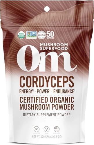 OM Mushroom Superfood Cordyceps Mushroom Powder, 3.5 oz — USDA Organic, Whole Life Cycle