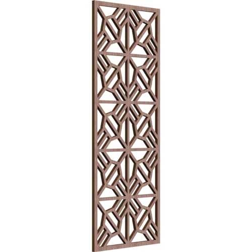 Image of Auburn Decorative Pierced Fretwork Wood Wall Panels, 13 3 /8 inchW x 34 3 /8 inchH x 3 /8 inchT, Walnut
