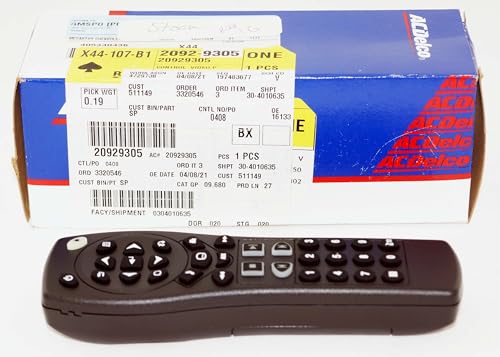 GM Overhead Rear Seat DVD Remote - 20929305