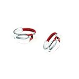 Cuero de alta calidad Anillo unisex de cuero y zamak con baño de plata