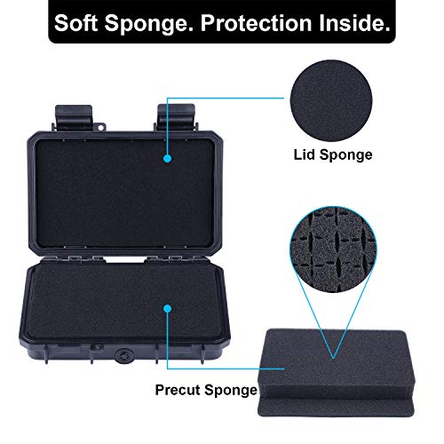 Lykus HC-1710 Mini Hard Case Dry Box con espuma interior, tamaño interior 6.54x3.94x1.46 pulgadas, IP66 resistente a salpicaduras miniatura 2