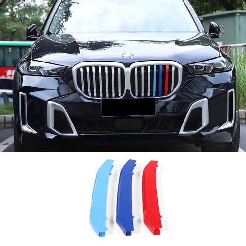Image of M-Colored Stripe Grille Insert Trims for BMW Accessories, ABS Car Accessories for BMW Grill Stripes X5 G05 2024 2025 2026 7-Beam