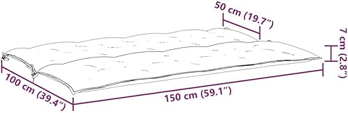 Miniatura 3 de vidaXL Cojín de banco, cojín de asiento de repuesto para columpio, repelente al agua, cojín de banco para exteriores, almohadilla de asiento para