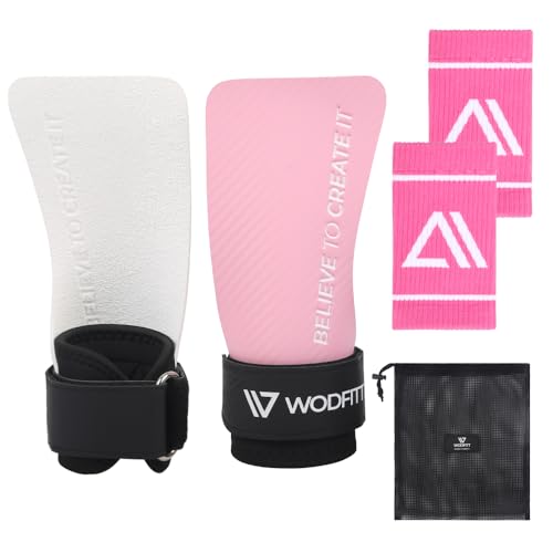 WODFITT CALLERAS para Crossfit | Grips Sin Agujeros Fibra de Carbono | Guantes Gimnasio Hombre y Mujer | Protección de Manos | Diseño Ergonómico Muñequeras Crossfit Guantes Gym Cross Mujer