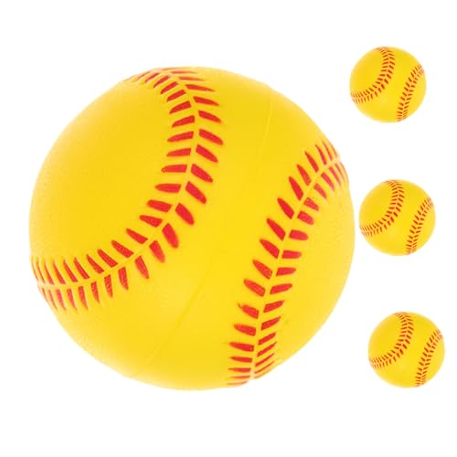 Pack de 4 balles de baseball en mousse PU haute densité et souple pour débutants garçons et filles