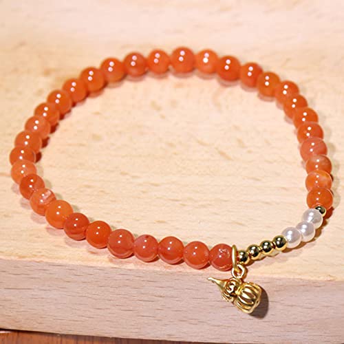 Pendentif Wu Lou en agate et perles d'eau douce pour attirer la richesse au quotidien