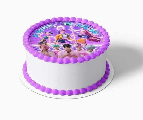 Cakecery K-Pop Girls Team HH Edible Cake Topper Sheet Image Print Round