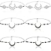 Produktbild 6 Stück Halbmond Kopfkette Boho Vintage Mond Kopfkette Mond Kristall Anhänger Haarschmuck Haarband Festival Halloween Abschlussball Hochzeit Kopfbedeckung für Frauen und Mädchen