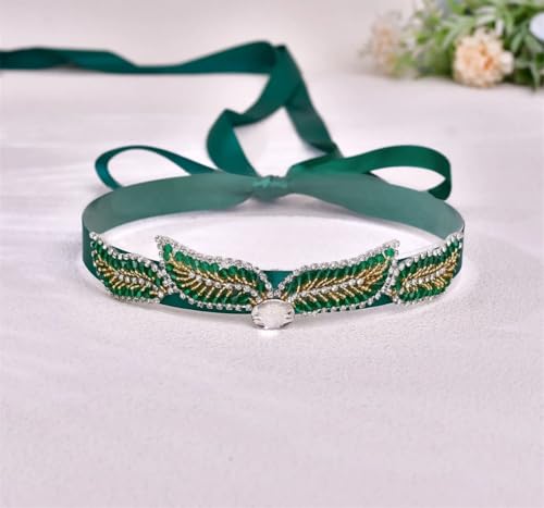 Women's Leaf Shape Dress Belt Bridal Wedding Accessory Belt Christmas Party Dress Decoration4