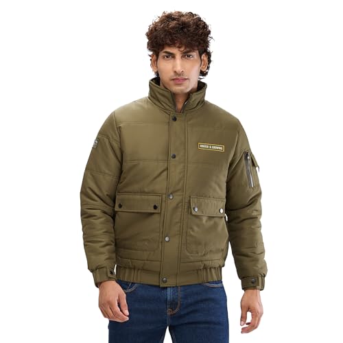Image of Spykar Polyester Full Sleeve Regular Fit Jackets For Men