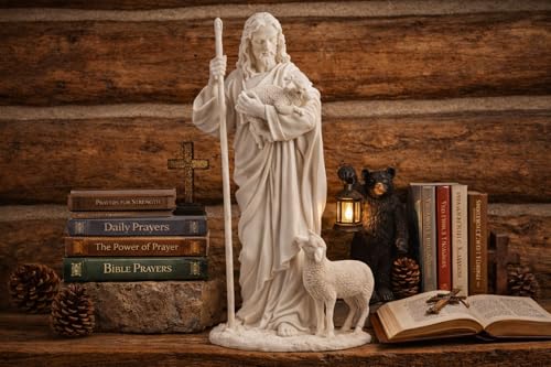 Estatua Jesús El Buen Pastor 11.5 Pulgadas Blanco miniatura 6