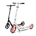 CUIOT Scooter for Adults, Teens and Kids,Lightweight Aluminum Kick Scooters, Fast Folding, Adjustable Handlebars, 8IN Big Wheels for Kids 6 Years and Up, Birthday Gifts for Girl & Boy,Black