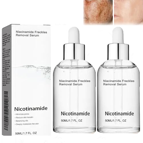 Generic Niacinamide Freckles Removal Serum, Sunnylas Niacinamide Freckles Removal Serum, Niacinamide Serum for Face and Body, Nicotinamide Serum for Blemishes, for All Type Skin (2PCS)