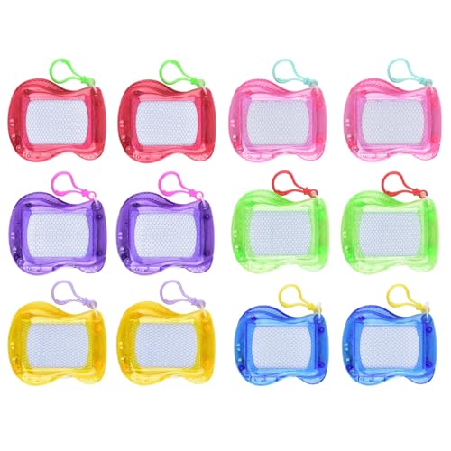 Veebmys 12 Piezas Mini Pizarra de Dibujo Magnética para Niños, Mini Pizarra Mágica con Llavero, Fiestas Infantiles, Regalos Cumpleaños, Bolsas de Sorpresa y Piñata (12)