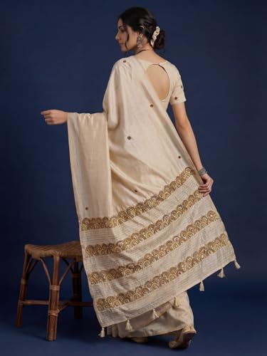 AKHILAM tussar silk saree in tussar silk – image 2