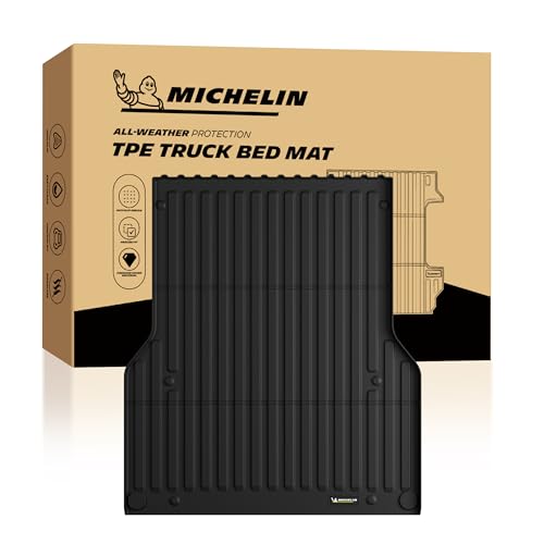 MICHELIN Truck Bed Mat for 2005-2023 Toyota Tacoma - 5 FT / 60.5 Short Bed All-Weather Truck Bed Liner Custom Fit Durable TPE Bedliner Non-Slip