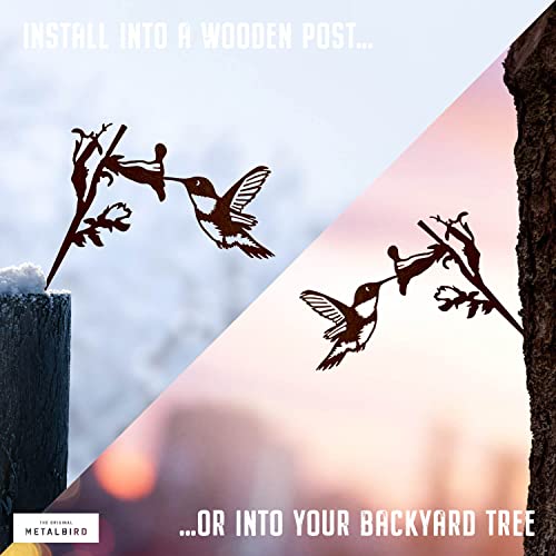 Metalbird - Hummingbird - Outdoor Tree Ornaments In Corten Steel - Metal Art Proudly Made In America #TOP1