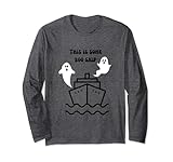 Photo Gallery divertente halloween boo nave fantasma maglia a manica Photo Gallery divertente halloween boo nave fantasma maglia a manica