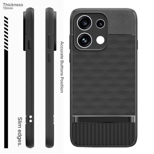 Image of Outlouders Back Cover for Oppo Reno 16c 5G | Full Camera Protection | TPU Soft Flexible Shockproof Bumper Case (Black)
