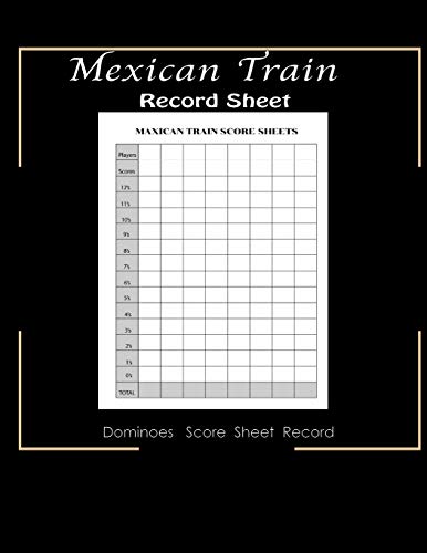 Maxican Train Record Sheets: Mexican Train Score Game | Record Keeper Book | Mexican Train Scoresheets | Mexican Train Score Card | 8.5" x 11" - 120 Pages