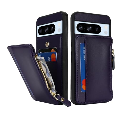 Image of Cavor for Google Pixel 8 Pro Case Wallet with Card Holder, Purple