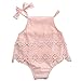 Newborn Baby Girl Infant Romper Jumpsuit Bodysuit Tutu Lace Dress Clothes Outfit (6-12 Months, Pink)
