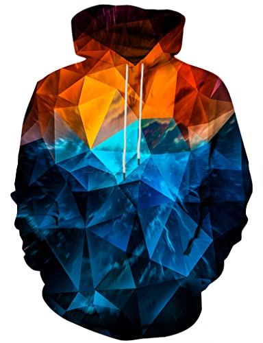 Yasswete Unisex Adults 3D Printed Fashion Hoodies for Men Women Pullover Novelty Sweatshirts with Big Pockets