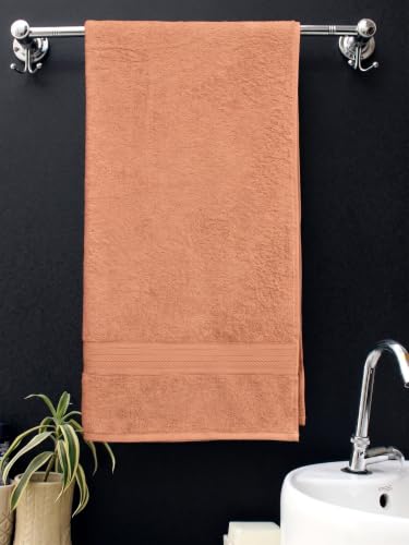 Image of Bombay Dyeing Towel 100% Cotton Tulip Bath Turkish Towel | 450 GSM, Super Soft & Ultra Absorbent | 75cm x 150cm | Hand Washable & Machine Washable (Canyon Sunset)